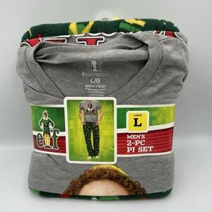 New Men's‎ Elf Movie PJ Set Buddy the Elf says Need Hugs Size Large